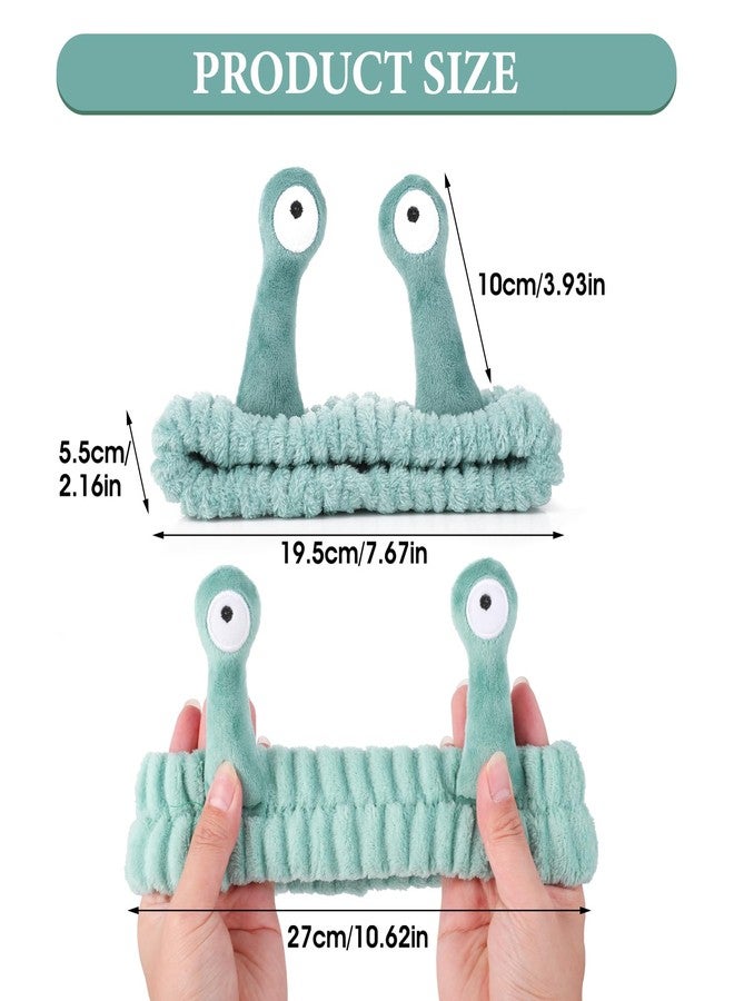 Molain 10PCS Headband for Washing Face, Cartoon Cute Flannel Skincare Headbands, Palm and Snail Spa Headband, Elastic Hair Bands Creative Hair Accessories - Image 2
